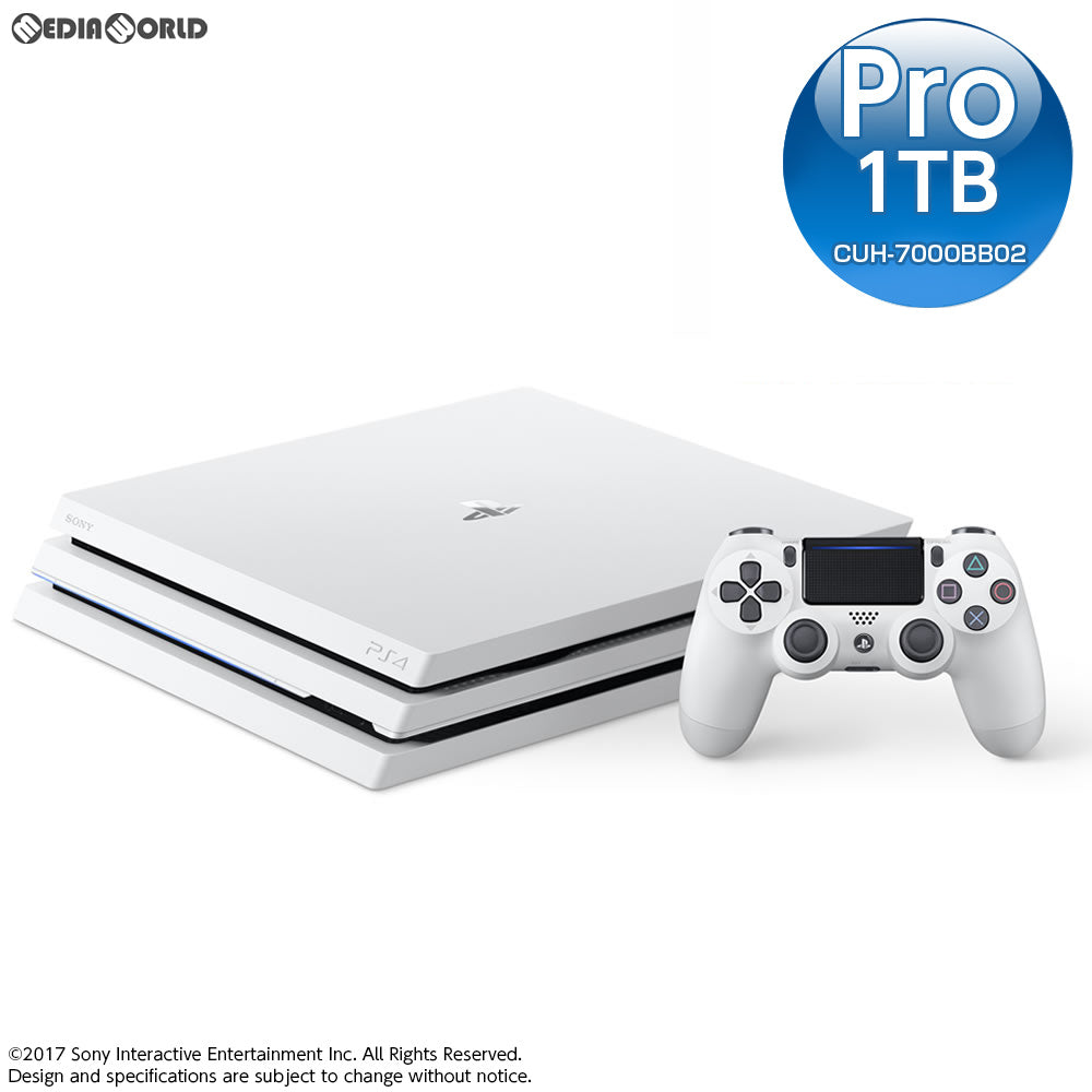 【中古即納】[本体][PS4]プレイステーション4プロ PlayStation4 Pro グレイシャー・ホワイト  1TB(CUH-7000BB02)(20170906)