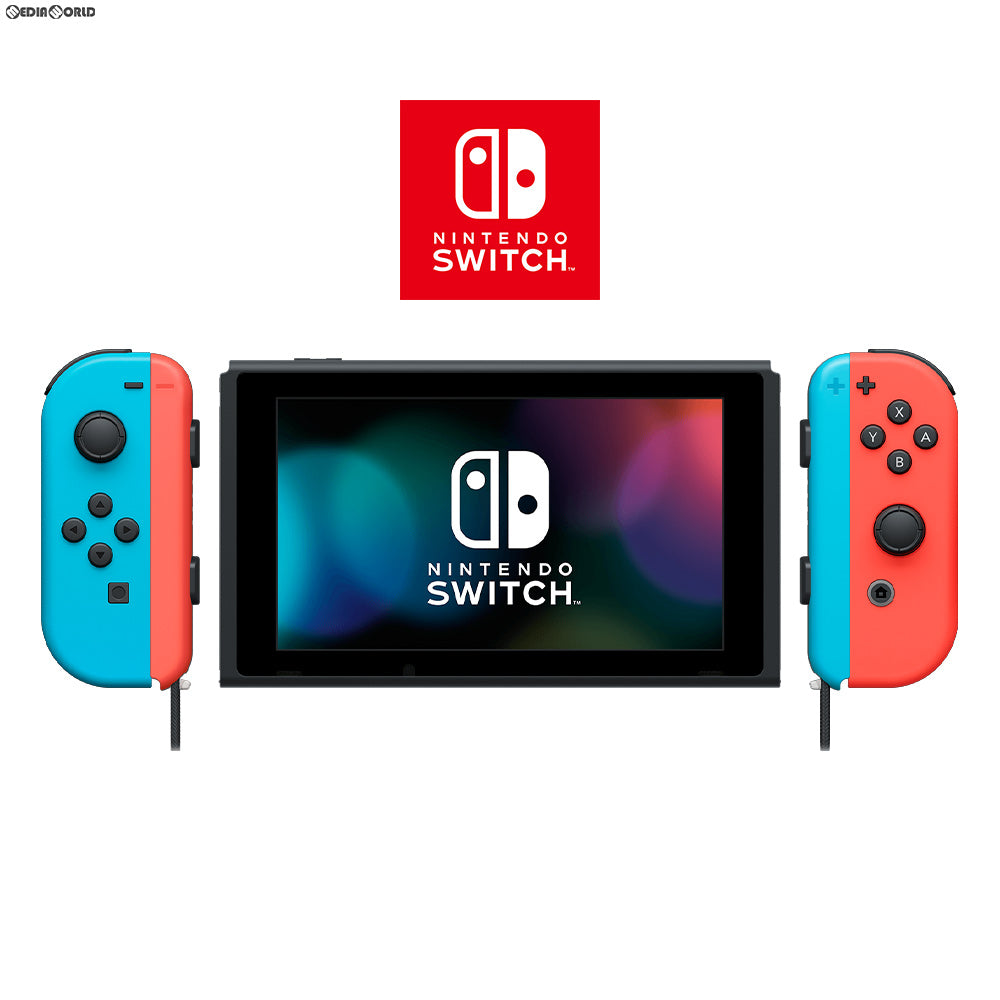 【中古即納】[本体][Switch]マイニンテンドーストア限定 Nintendo Switch カスタマイズ Joy-Con(L)  ネオンブルー/(R) ネオンレッド Joy-Conストラップ ネオンレッド/ネオンブルー(HAC-S-KAYAA)(20170303)