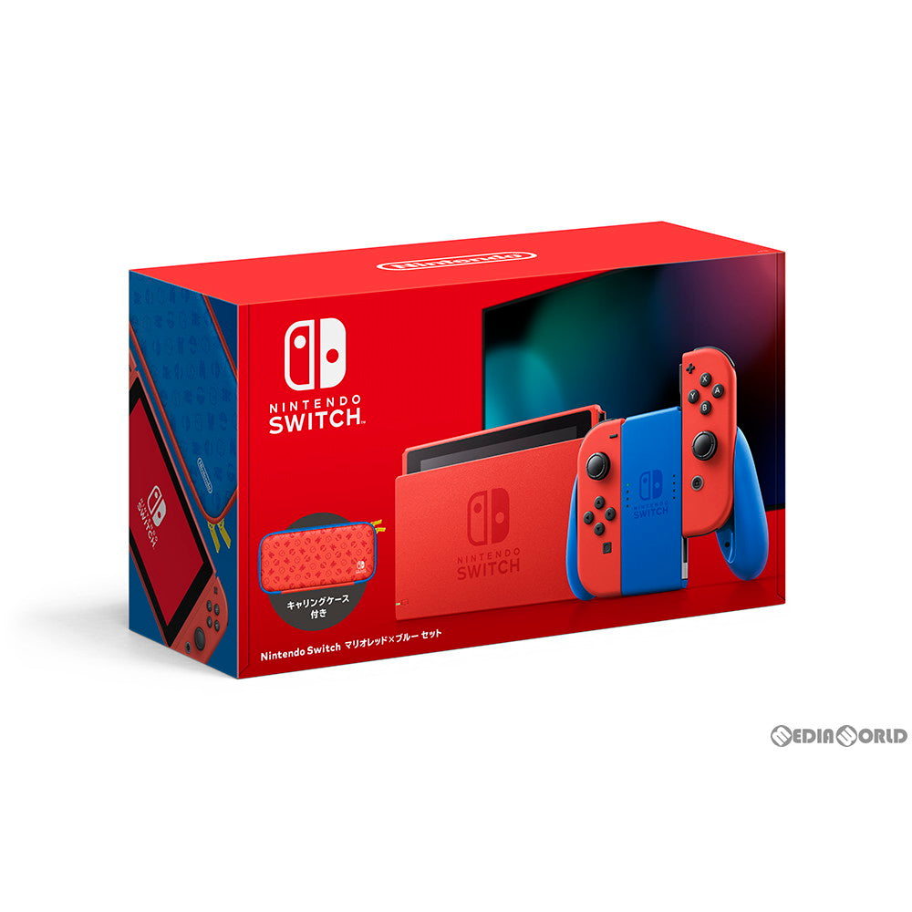 【中古即納】[未使用][本体][Switch]Nintendo Switch(ニンテンドースイッチ) マリオレッド×ブルー  セット(HAD-S-RAAAF)(20210212)