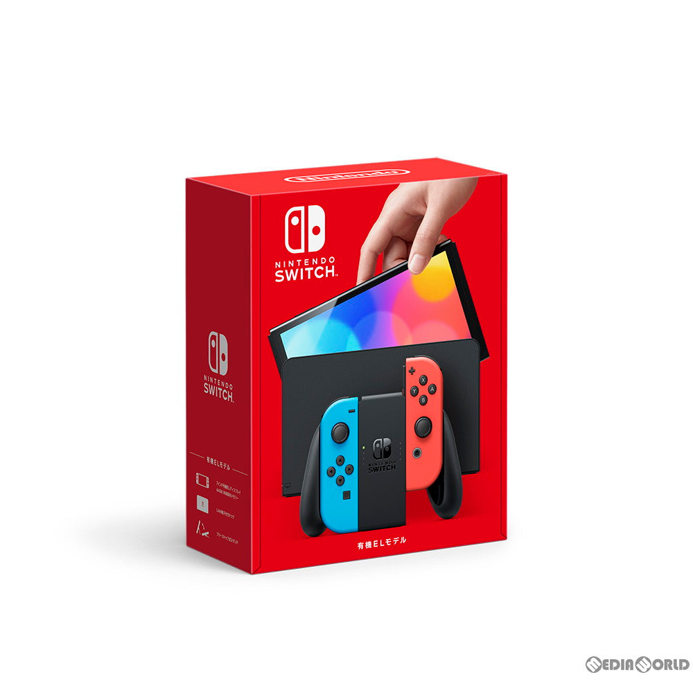 Switch](本体)Nintendo Switch(有機ELモデル)(ニンテンドースイッチ 有機ELモデル) Joy-Con(L) ネオンブルー/(R)  ネオンレッド(HEG-S-KABAA)