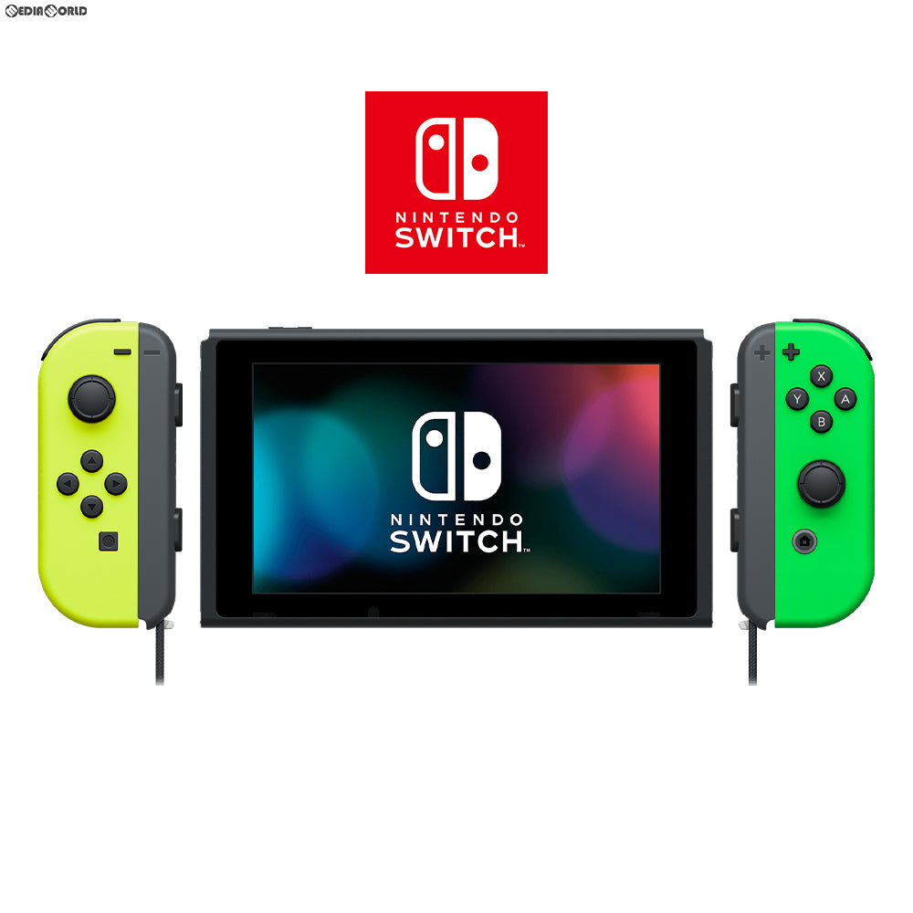 中古即納】[Switch](本体)マイニンテンドーストア限定 Nintendo Switch(ニンテンドースイッチ) Joy-Con(L) ネオンイエロー/(R)  ネオングリーン Joy-Conストラップ ブラック(HAD-S-KAYAA)