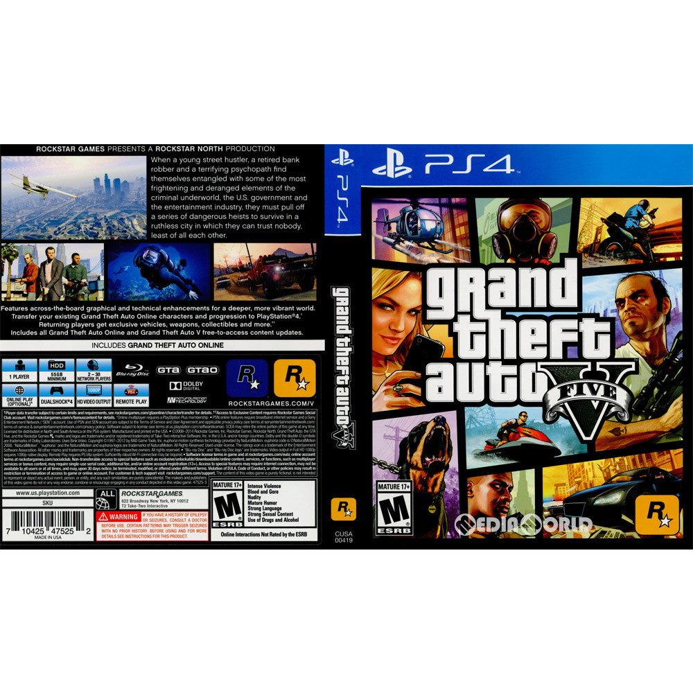 PS4]Grand Theft Auto V(グランド・セフト・オート5)(北米版)(CUSA-00419)