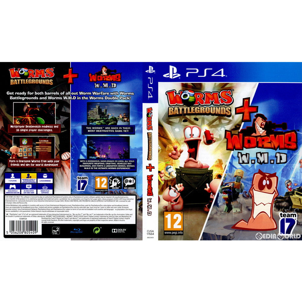 PS4]Worms Battlegrounds + Worms W.M.D(EU版)(CUSA-17664)