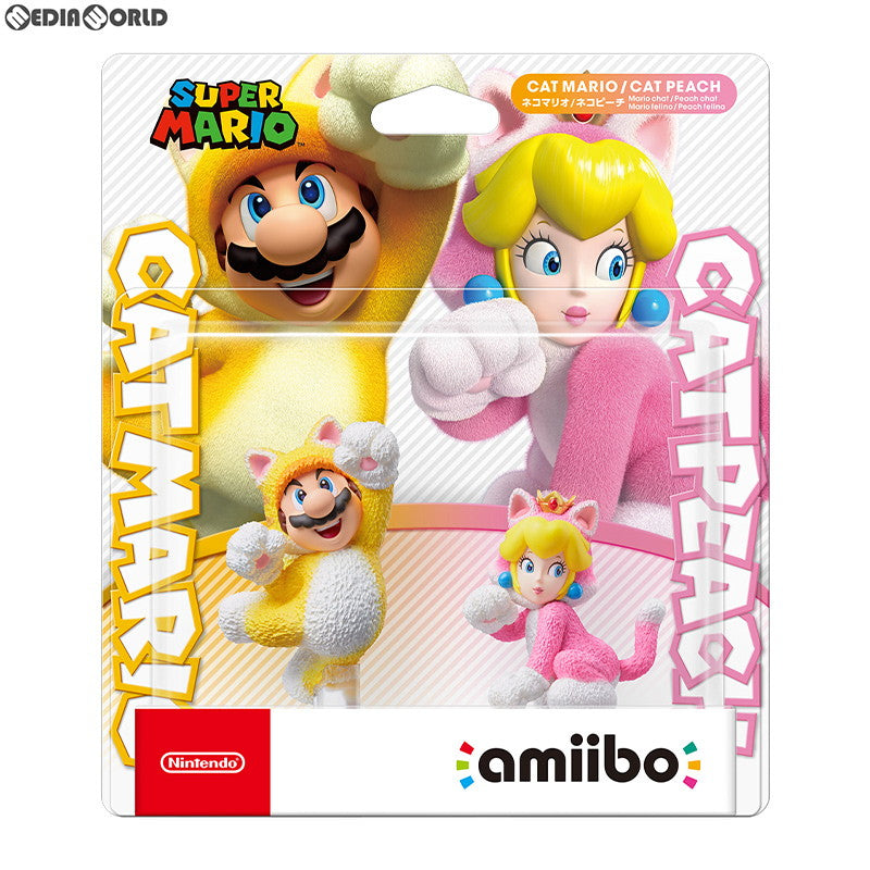 新品即納】[ACC][Switch]amiibo(アミーボ) ダブルセット [ネコマリオ/ネコピーチ](スーパーマリオシリーズ)  任天堂(NVL-E-AB2B)