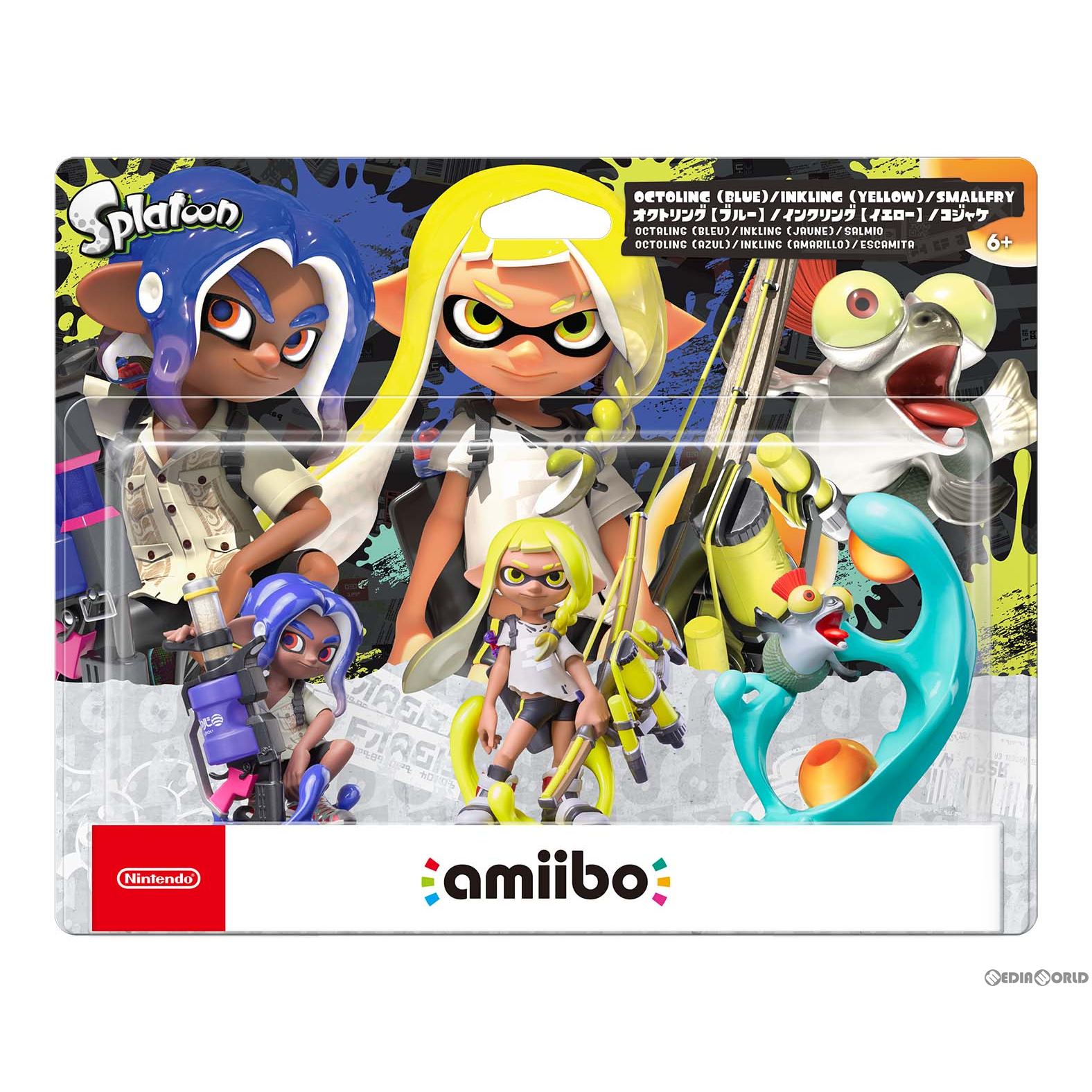 新品即納】[ACC][Switch]amiibo(アミーボ) トリプルセット[インクリング【イエロー】/オクトリング【ブルー】/コジャケ]( スプラトゥーンシリーズ) 任天堂(NVL-E-AE3F)