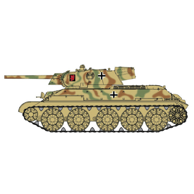 PTM]CH6449 1/35 WW.II ドイツ軍 鹵獲戦車 T-34 747(r)STZ Mod. 1942年後期生産型 プラモデル サイバーホビー