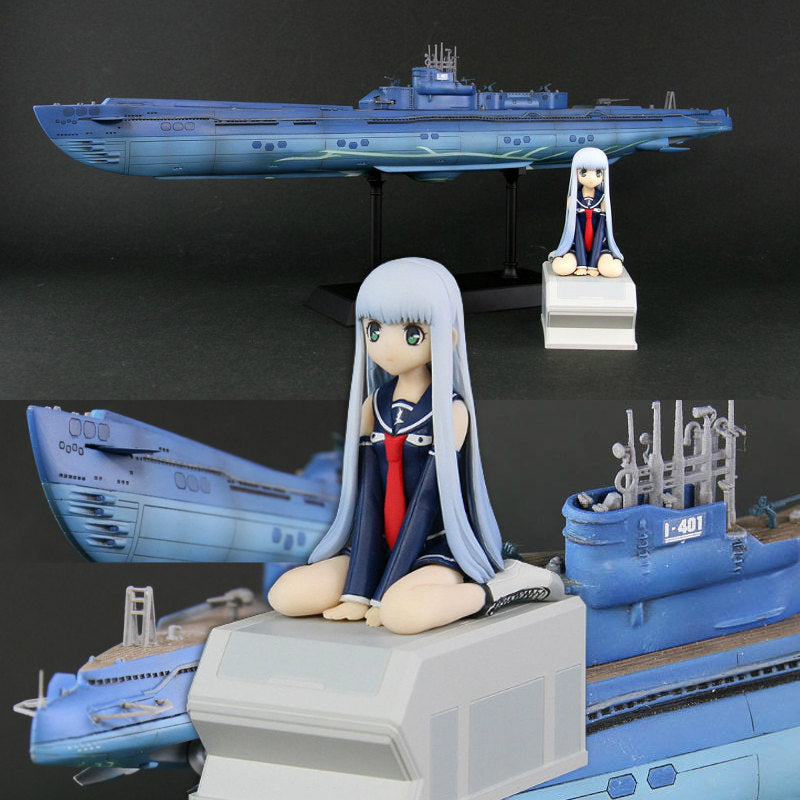 FIG]PD13 1/350 潜水艦 イ401 with イオナ 塗装済完成品 ぺあどっと(ピットロード)