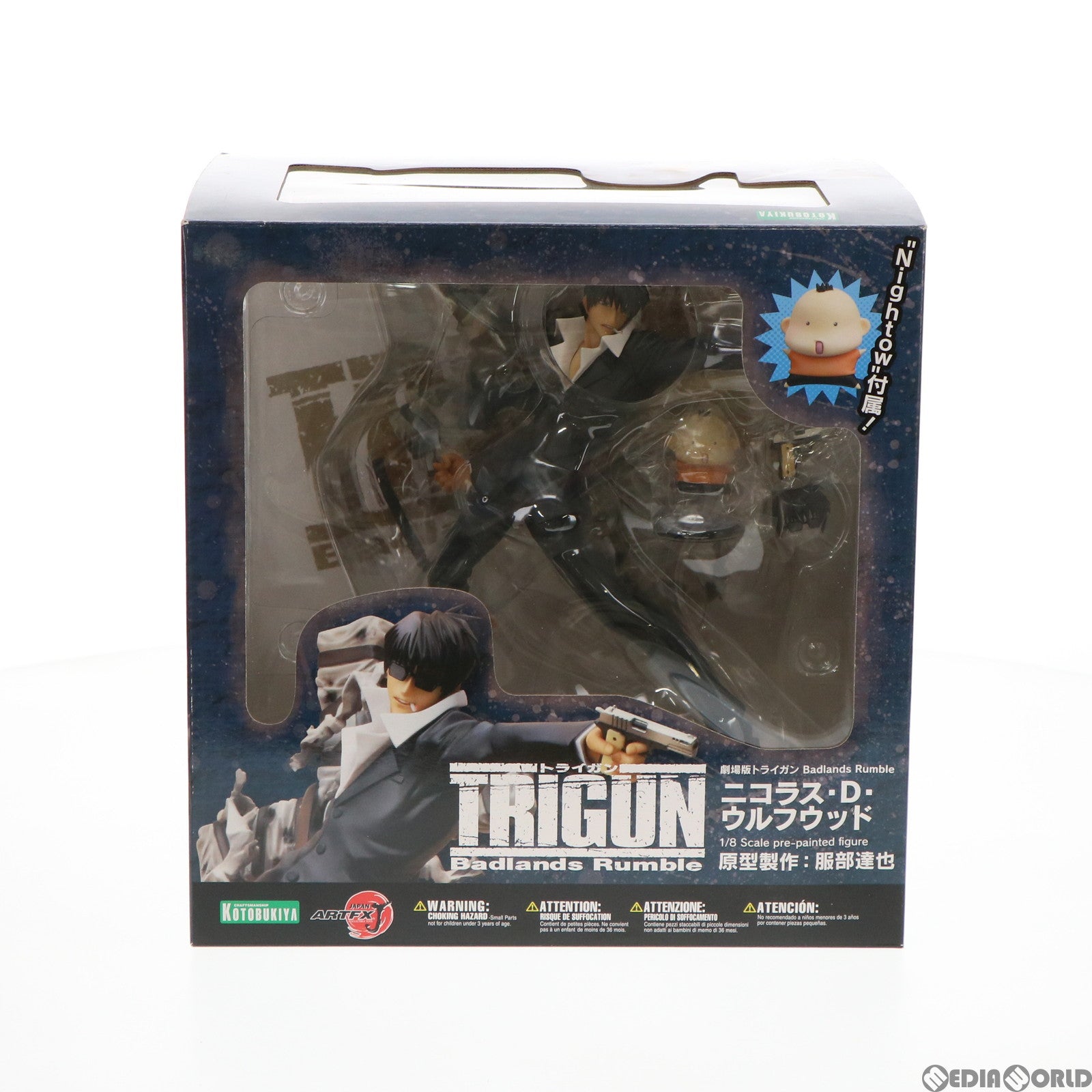 【中古即納】[FIG]ARTFX J ニコラス・D・ウルフウッド 劇場版 TRIGUN(トライガン) Badlands Rumble 1/8 完成品  フィギュア(PP413) コトブキヤ(20130630)