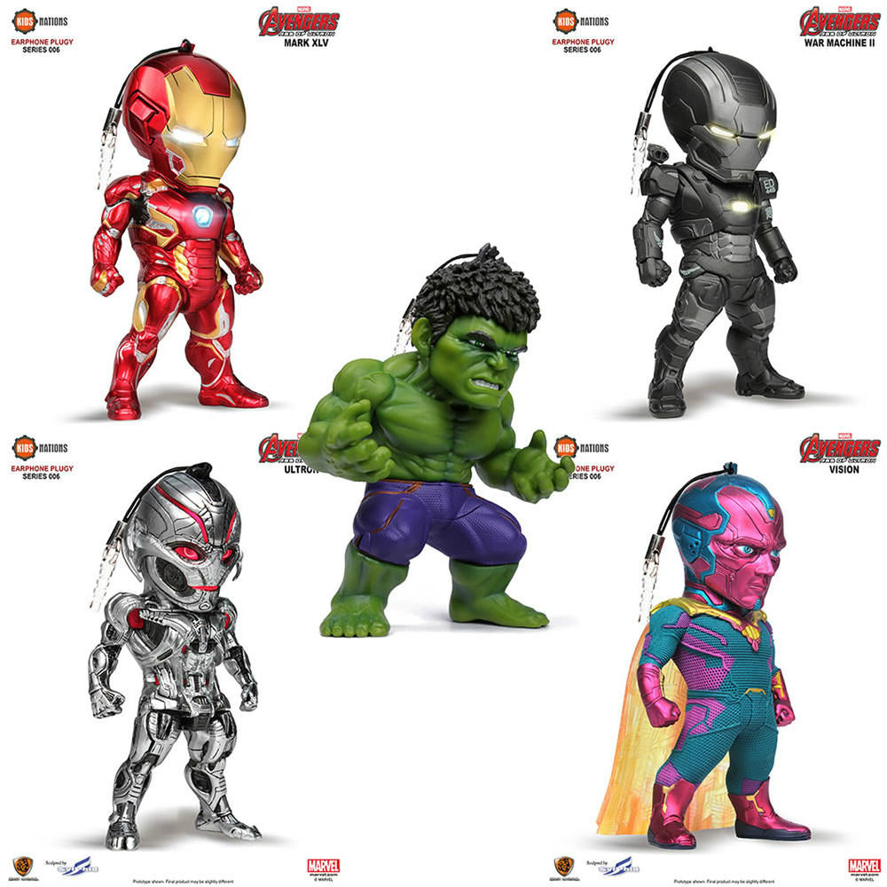 FIG](BOX)Kids Nations Series 006 アベンジャーズ/エイジ・オブ・ウルトロン イヤホンジャック アクセサリー(5個入)  BeastKingdom(ビーストキングダム)