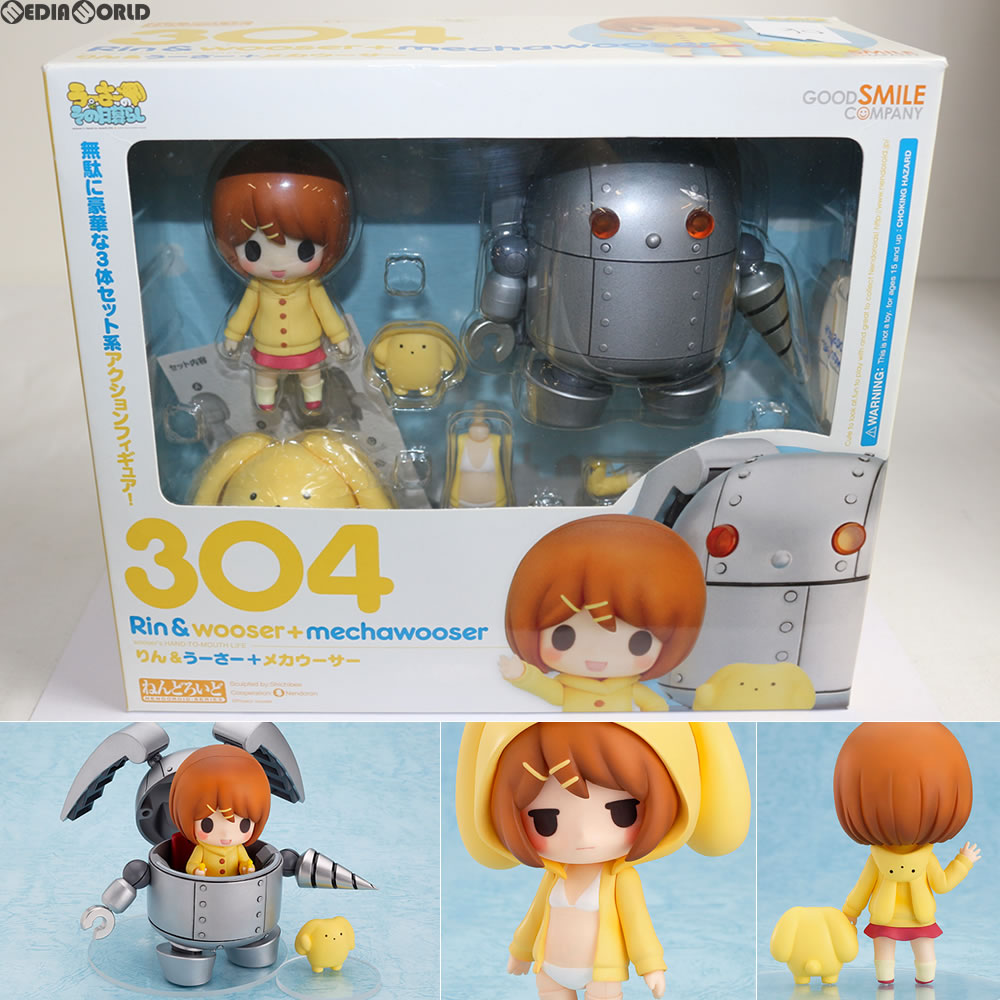 【中古即納】[FIG] ねんどろいど 304 りん&うーさー+メカウーサー うーさーのその日暮らし 完成品 フィギュア  グッドスマイルカンパニー(20130630)