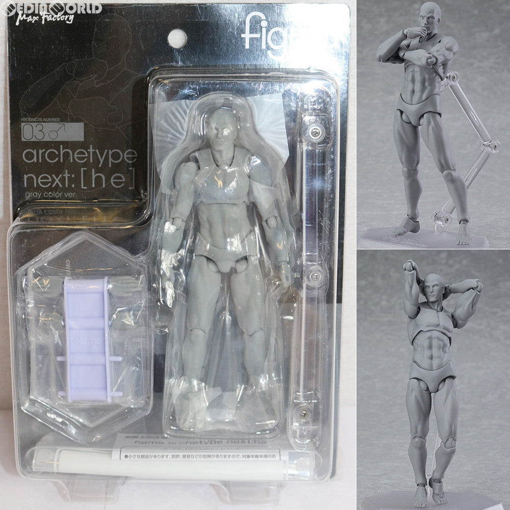 【中古即納】[FIG]figma(フィグマ) 03♂ archetype next:he(アーキタイプネクスト ヒー) gray color ver.  完成品 可動フィギュア マックスファクトリー(20180707)