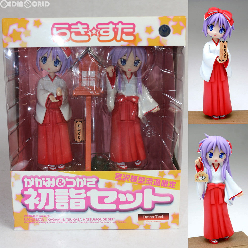 中古即納】[FIG]ドリームテック 柊かがみ&つかさ 初詣セット 宮沢模型流通限定版 らき☆すた 完成品 フィギュア(DT-29) ウェーブ(WAVE)