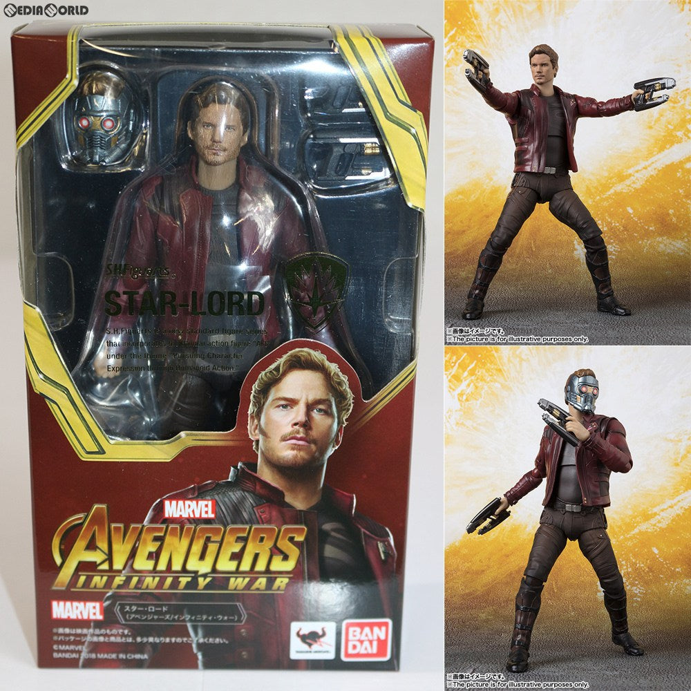 中古即納】[FIG]S.H.Figuarts(フィギュアーツ) スター・ロード(アベンジャーズ/インフィニティ・ウォー) 完成品 可動フィギュア  バンダイ