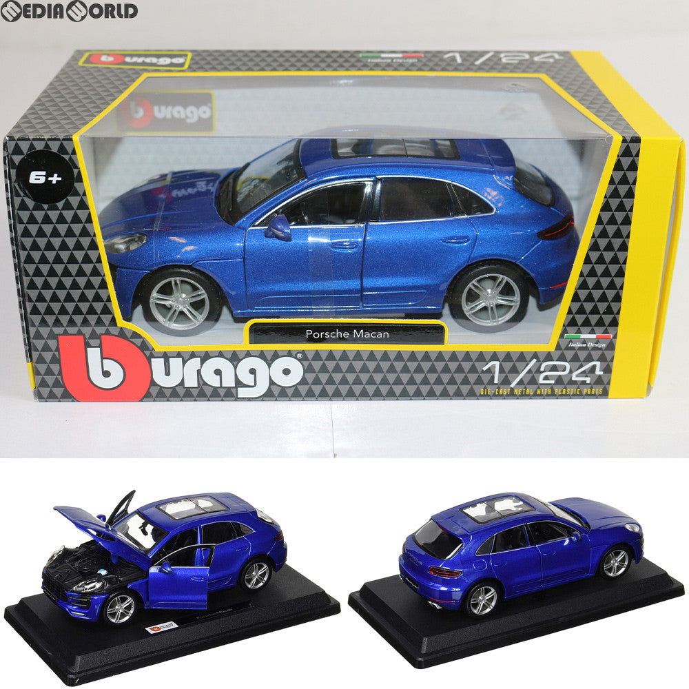 FIG]1/24 Porsche Macan(ポルシェ マカン) マットブルー 完成品 ミニカー(BUR21077MBL) Bburago(ブラゴ)