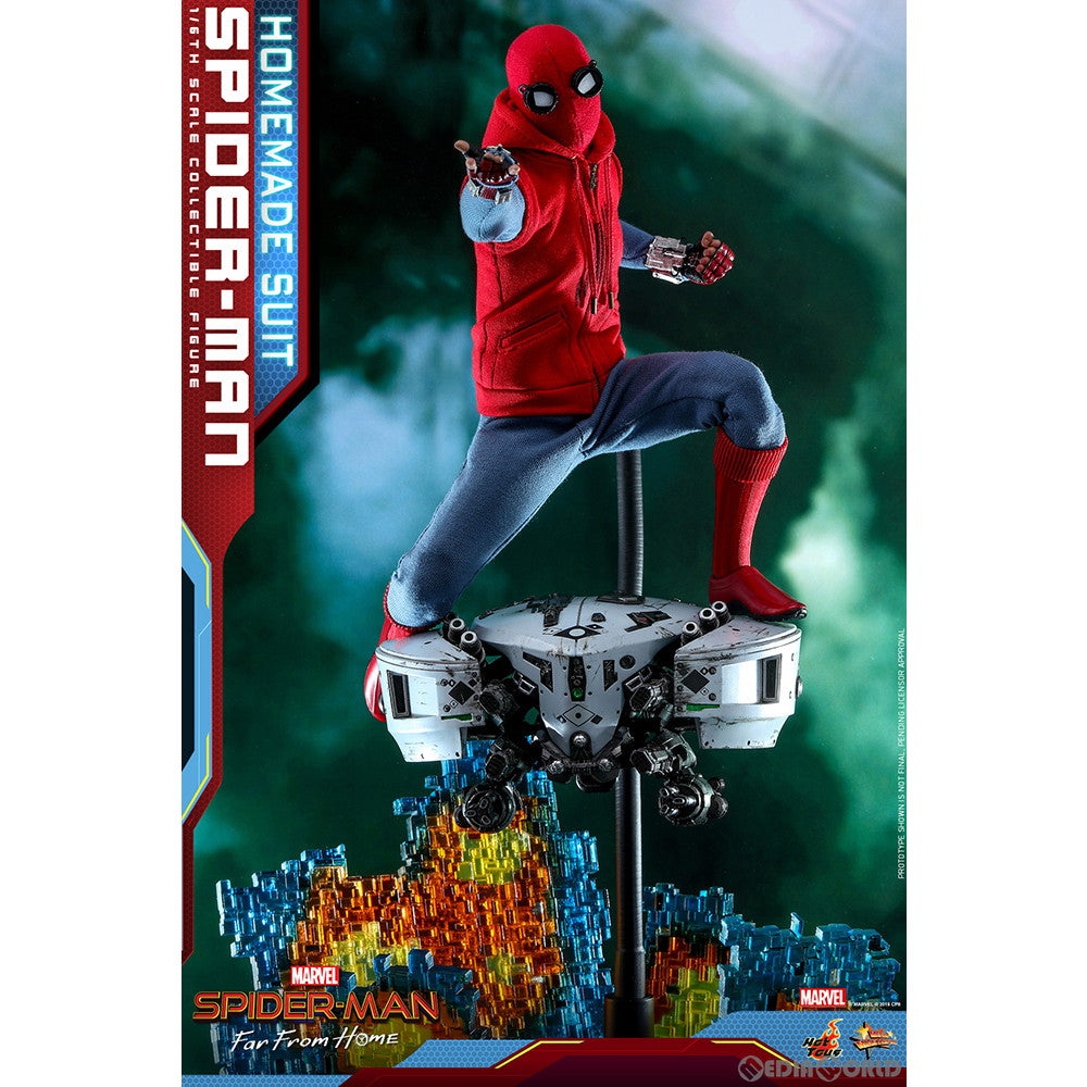 【中古即納】[FIG]ムービー・マスターピース スパイダーマン(ホームメイド・スーツ版) スパイダーマン:ファー・フロム・ホーム 1/6 完成品  可動フィギュア(MM#552) ホットトイズ(20200823)