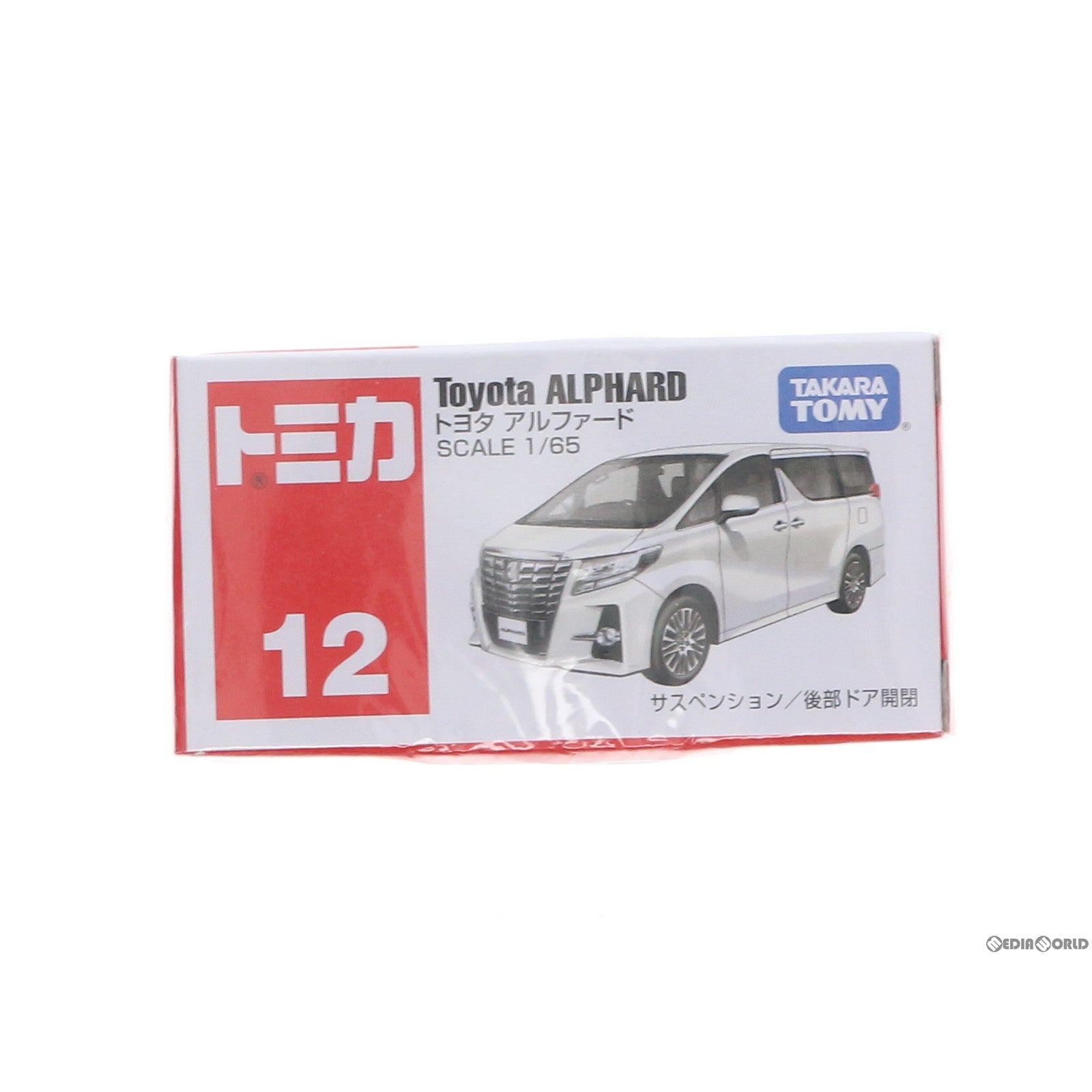 【中古即納】[MDL] トミカ No.12 トヨタ アルファード(パールホワイト/赤箱) 1/65 完成品 ミニカー タカラトミー(20151121)