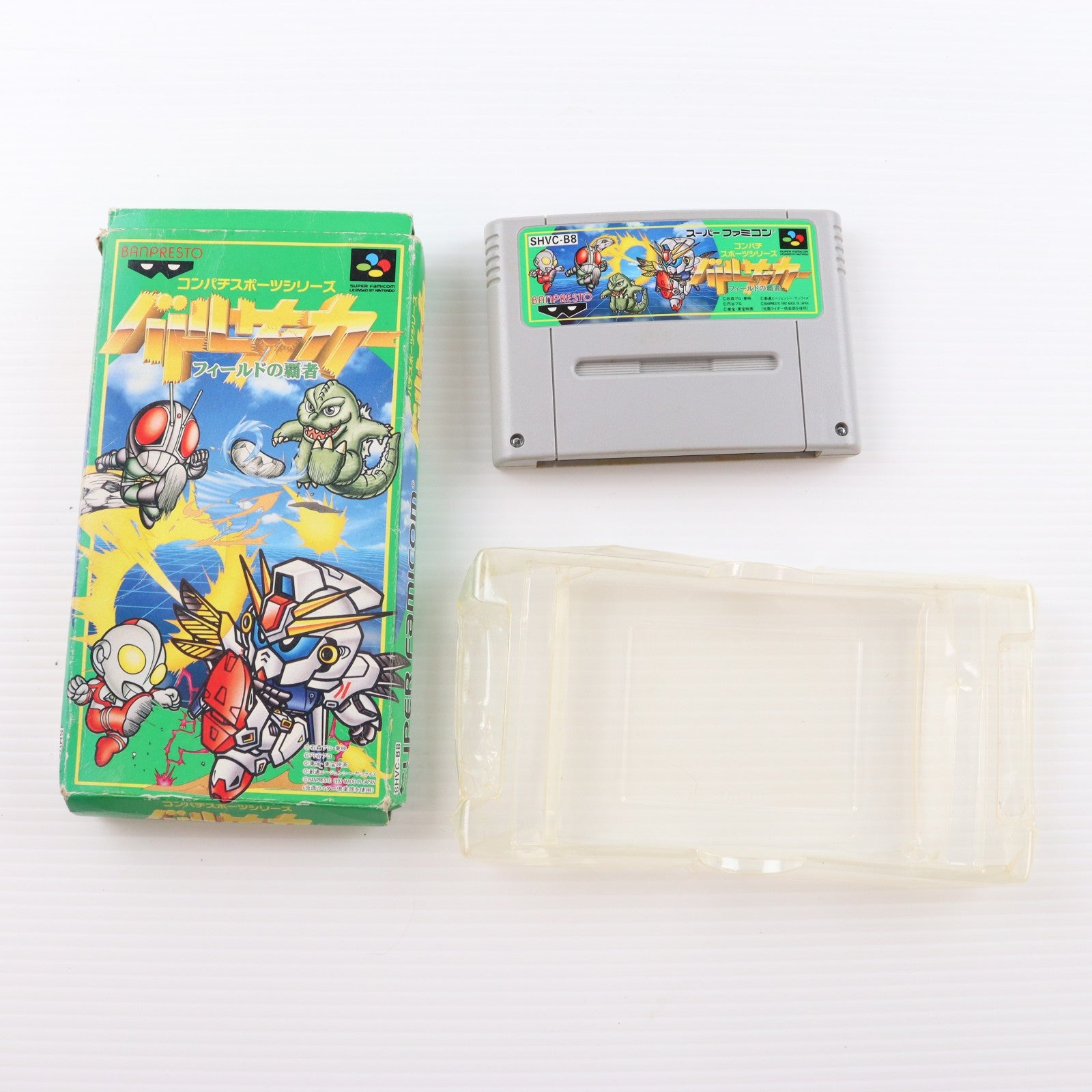【中古即納】[お得品][箱説明書なし][SFC] バトルサッカー フィールドの覇者 バンプレスト(19921211)