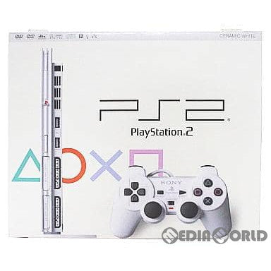 【中古即納】[PS2](本体)プレイステーション2 PlayStation2 セラミック・ホワイト(SCPH-77000CW)(20060915)