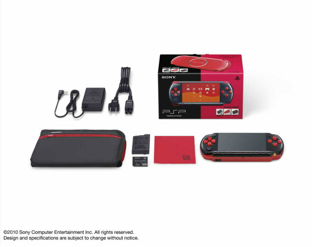 【中古即納】[お得品][B品][PSP] (本体) PSP プレイステーション・ポータブルバリューパック ブラック/レッド SCE(PSPJ-30017)(20101118)