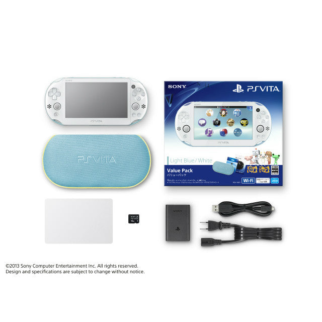 【中古即納】[お得品][B品][PSVita] (本体)PlayStation Vita Value Pack ライトブルー/ホワイト(PCHJ-10013) ソニー・コンピュータエンタテインメント(20131205)