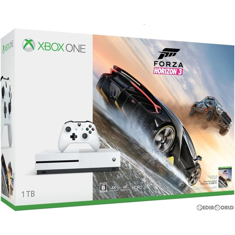 【中古即納】[XboxOne](本体)Xbox One S 1TB(Forza Horizon 3(フォルツァホライゾン3) 同梱版)(234-00120) 日本マイクロソフト (20170223)