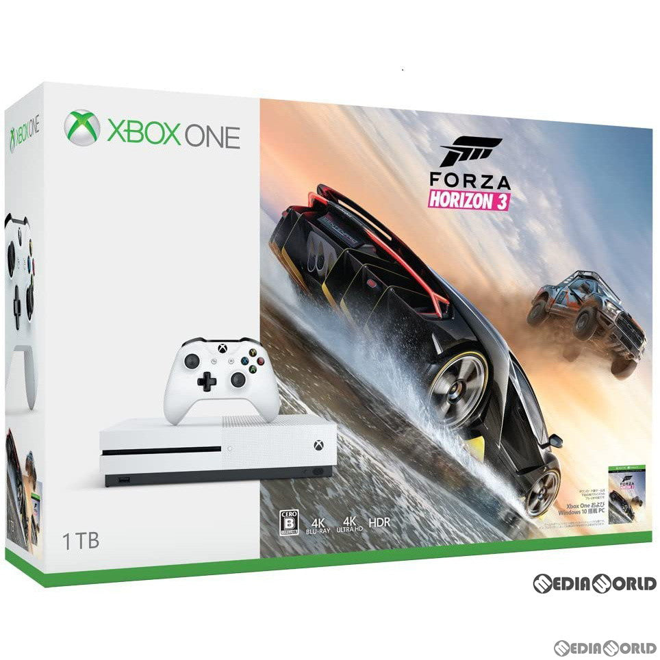 【中古即納】[XboxOne](本体)Xbox One S 1TB(Forza Horizon 3(フォルツァホライゾン3) 同梱版)(234-00120) 日本マイクロソフト (20170223)