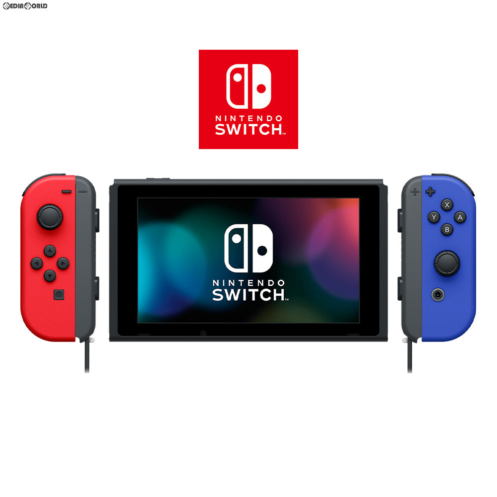 【中古即納】[お得品][B品][Switch] (本体)マイニンテンドーストア限定 Nintendo Switch(ニンテンドースイッチ) カスタマイズ Joy-Con(L) レッド/(R) ブルー Joy-Conストラップ ブラック(HAD-S-KAYAA)(20190830)