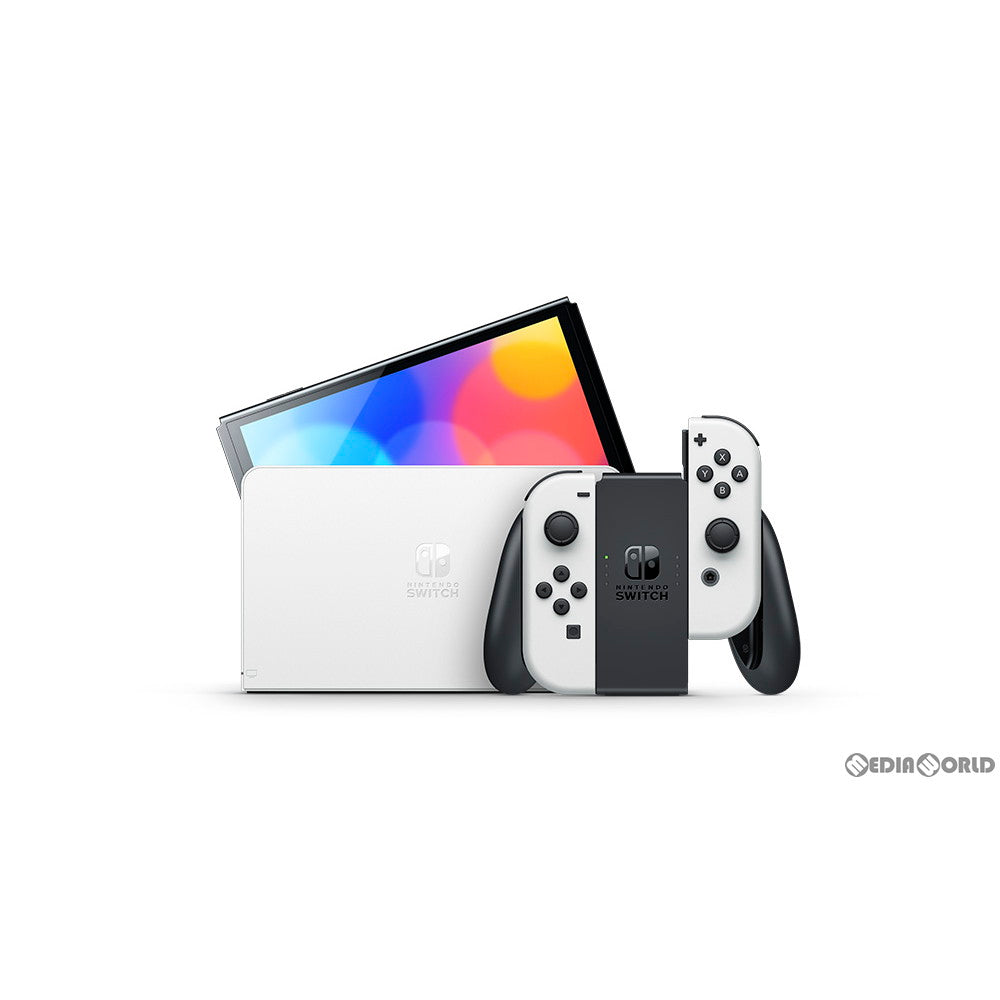 【新品即納】[Switch] (本体)Nintendo Switch(有機ELモデル) ニンテンドースイッチ Joy-Con(L)/(R) ホワイト(HEG-S-KAAAA) 任天堂(20211008)