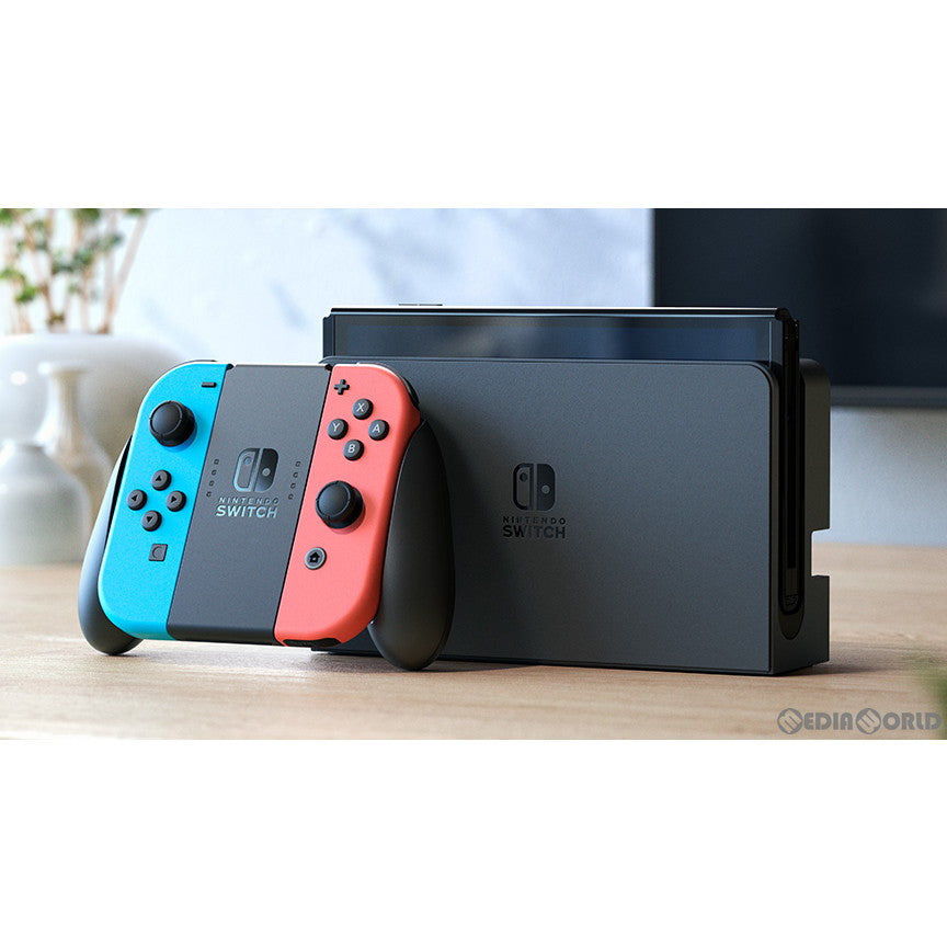 【新品即納】[Switch] (本体)Nintendo Switch(有機ELモデル) ニンテンドースイッチ Joy-Con(L) ネオンブルー/(R) ネオンレッド(HEG-S-KABAA) 任天堂(20211008)