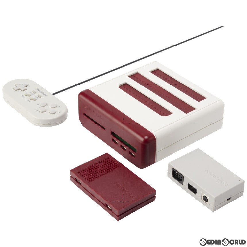 【新品】【お取り寄せ】[SFC] (本体) レトロフリーク レッド×ホワイト (コントローラーアダプターセット) サイバーガジェット(CY-RF-RW)(20230228)