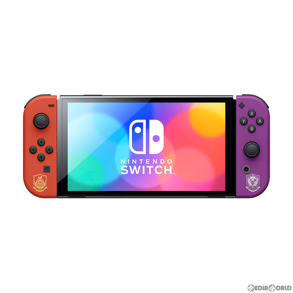 【中古即納】[本体][Switch]Nintendo Switch(有機ELモデル) ニンテンドースイッチ スカーレット・バイオレットエディション(HEG-S-KEAAA)(20221104)