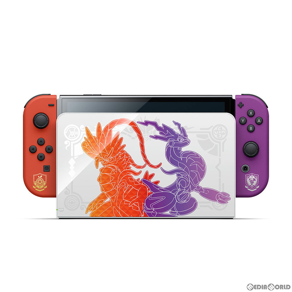 【中古即納】[お得品][B品][Switch] (本体)Nintendo Switch(有機ELモデル) ニンテンドースイッチ スカーレット・バイオレットエディション(HEG-S-KEAAA) 任天堂(20221104)