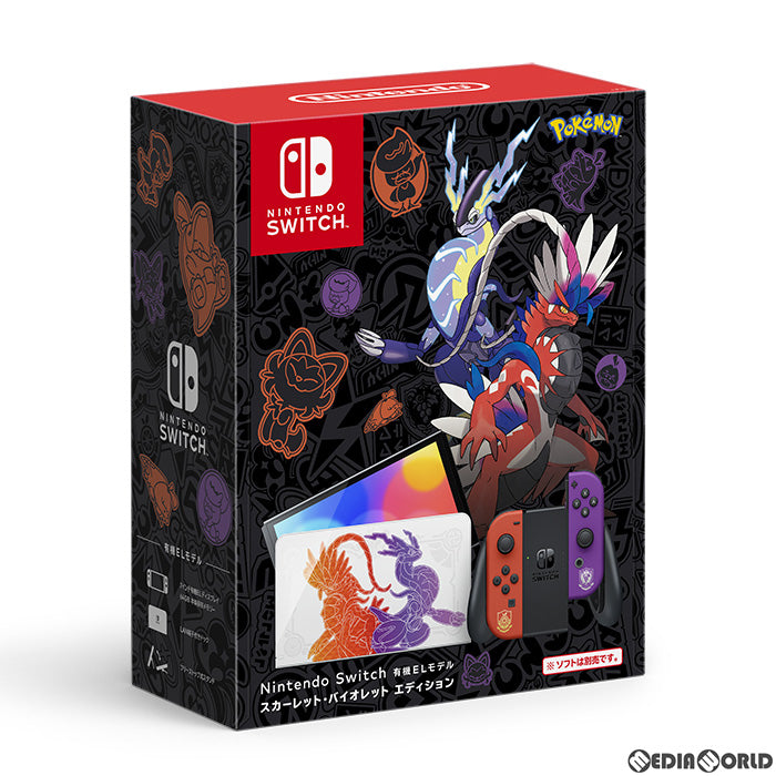 【中古即納】[Switch] (本体)(未使用)Nintendo Switch(有機ELモデル)(ニンテンドースイッチ 有機ELモデル) スカーレット・バイオレットエディション(HEG-S-KEAAA) 任天堂(20221104)