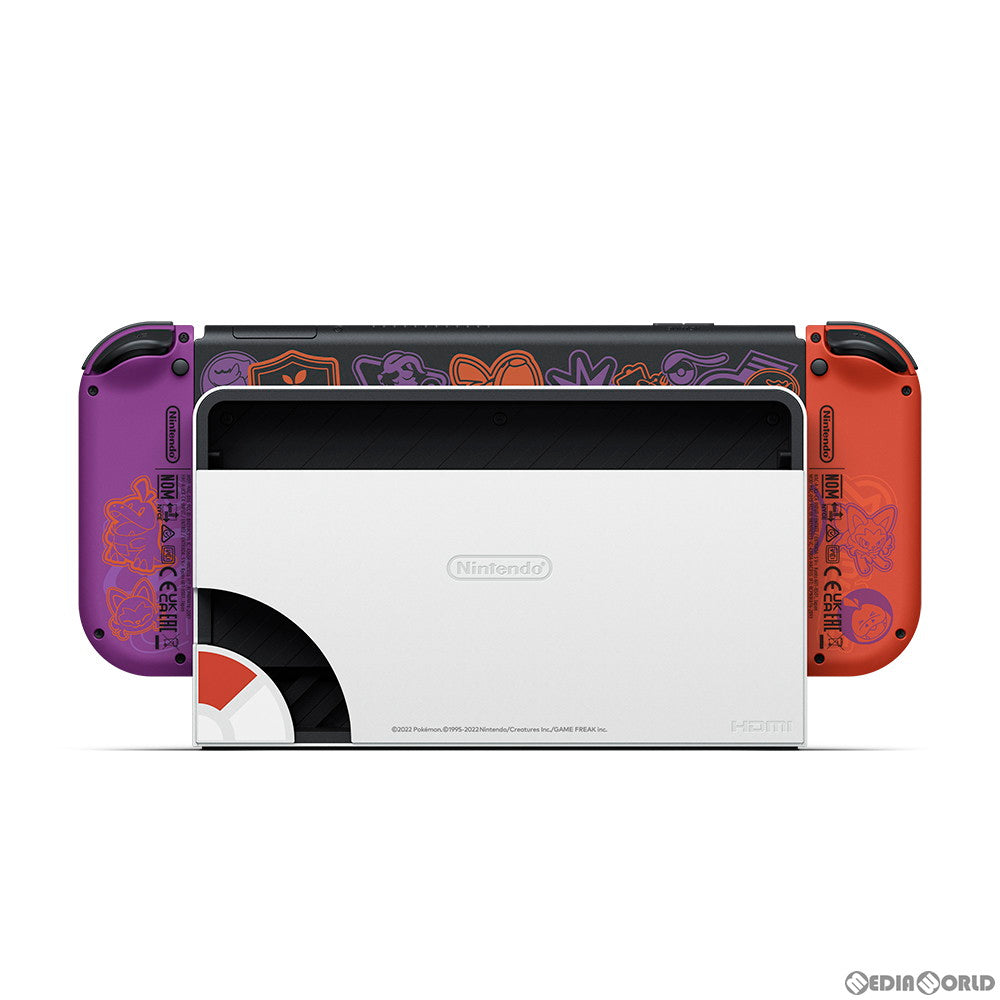 【中古即納】[Switch] (本体)(未使用)Nintendo Switch(有機ELモデル)(ニンテンドースイッチ 有機ELモデル) スカーレット・バイオレットエディション(HEG-S-KEAAA) 任天堂(20221104)