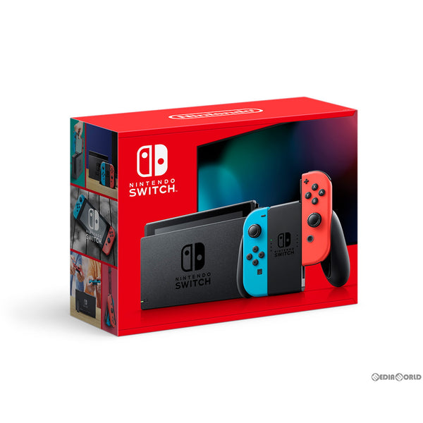 【中古即納】[Switch] (本体)(未使用)Nintendo Switch(ニンテンドースイッチ) Joy-Con(L) ネオンブルー/(R) ネオンレッド(HAD-S-KABAH) 任天堂(20190830)
