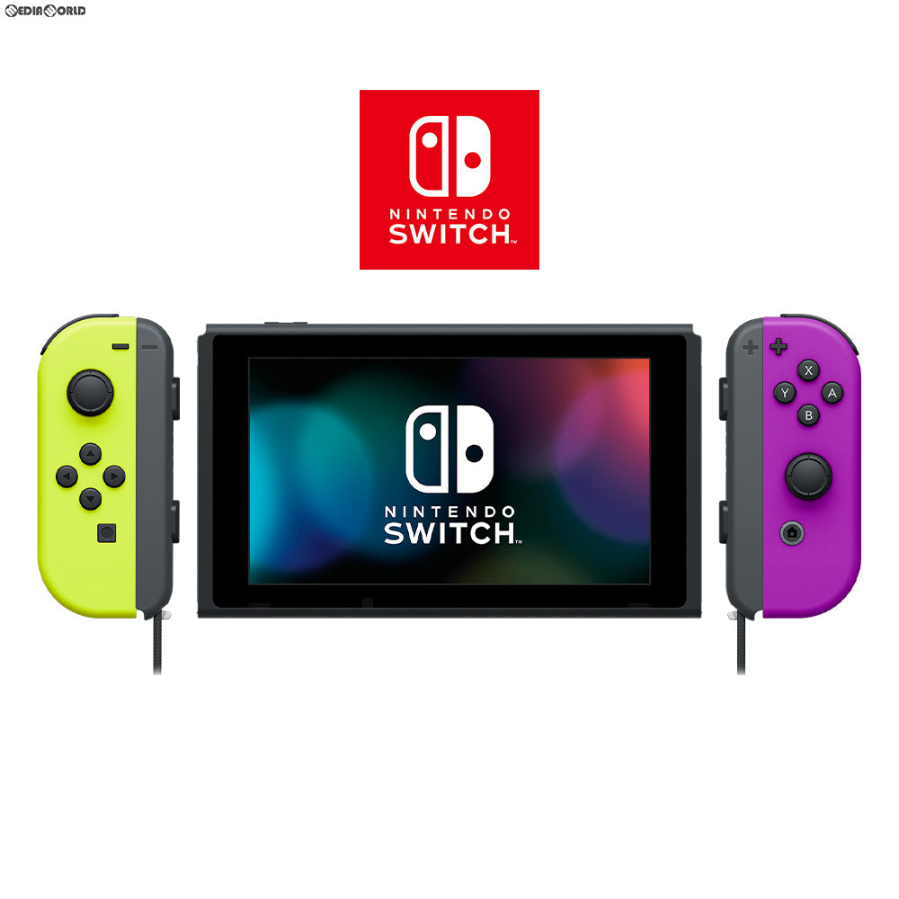 【中古即納】[Switch](本体)マイニンテンドーストア限定 Nintendo Switch(有機ELモデル)(ニンテンドースイッチ 有機ELモデル) カスタマイズ Joy-Con(L) ネオンイエロー/(R) ネオンパープル Joy-Conストラップ ブラック(HEG-S-KAYAA) 任天堂 (20211008)