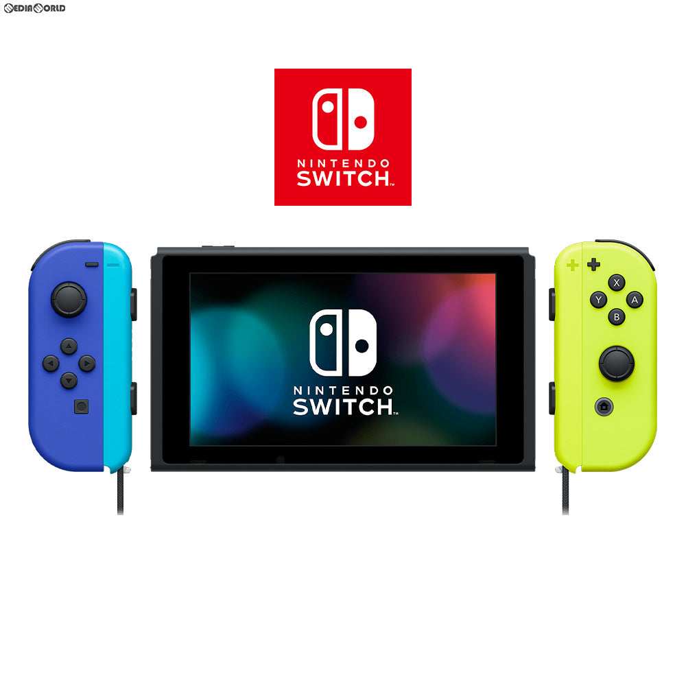 【中古即納】[Switch] (本体) マイニンテンドーストア限定 Nintendo Switch(ニンテンドースイッチ) 有機ELモデル カスタマイズ Joy-Con(L) ブルー/(R) ネオンイエロー Joy-Conストラップ ネオンブルー/ネオンイエロー(HEG-S-KAYAA)(20211008)
