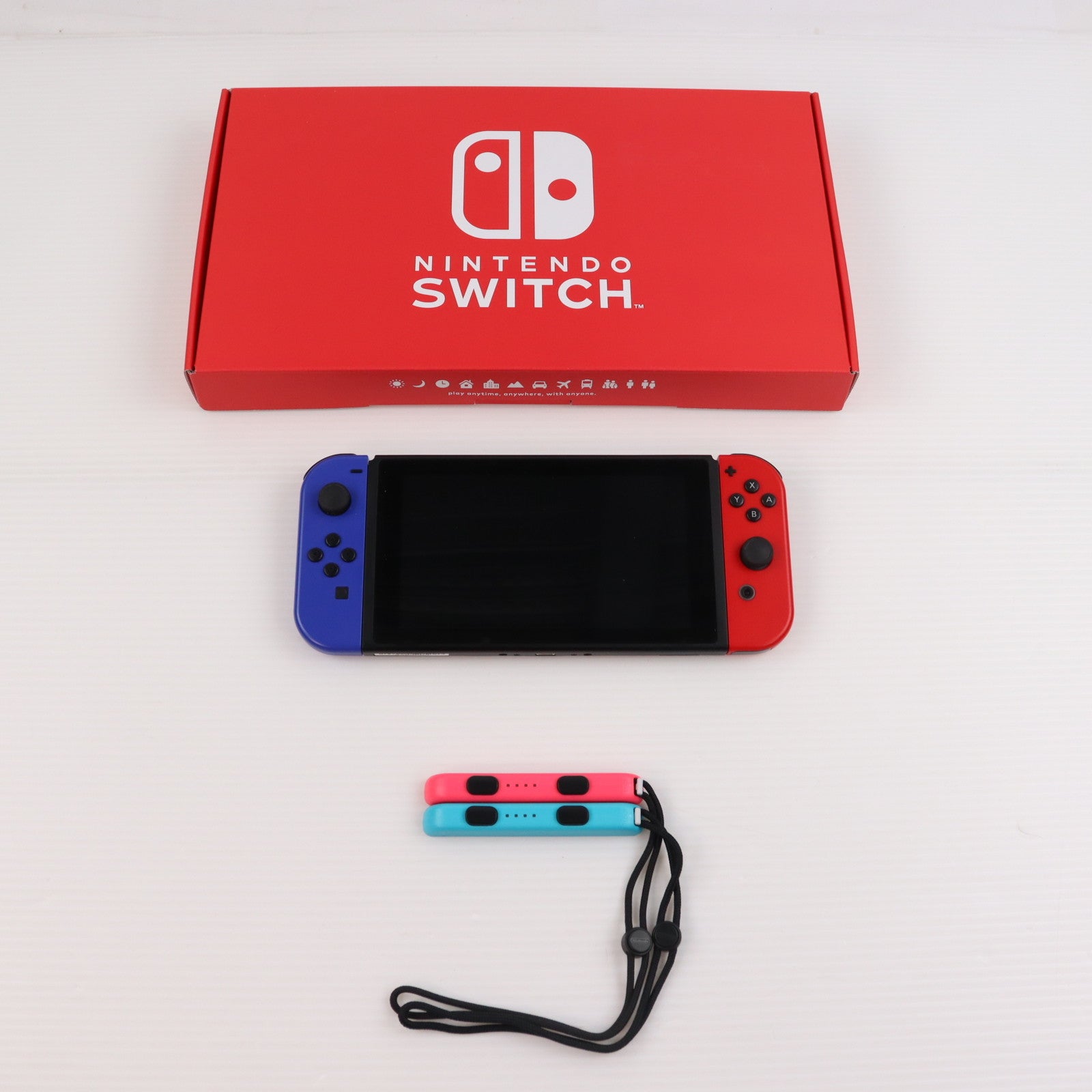 【中古即納】[Switch] (本体) マイニンテンドーストア限定 Nintendo Switch(ニンテンドースイッチ) 2台目用セット カスタマイズ Joy-Con(L) ブルー/(R) レッド Joy-Conストラップ ネオンブルー/ネオンピンク 任天堂(HAD-S-KAYAD)(20190830)