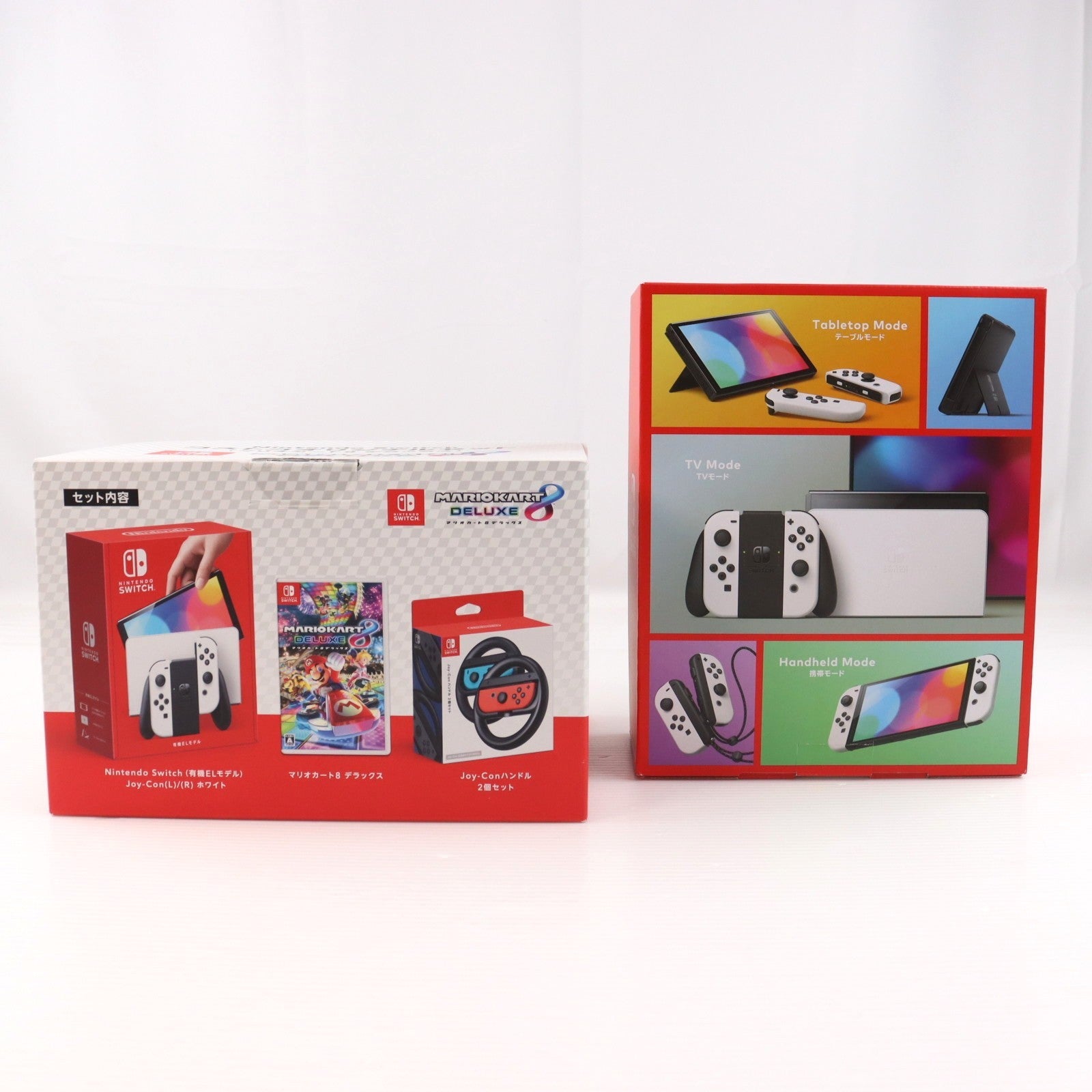 【中古即納】[Switch] (本体) Nintendo Switch(ニンテンドースイッチ) 有機ELモデル コストコオリジナルセット マリオカート8 デラックス Joy-Con(L)/(R) ホワイト 任天堂(HEG-S-KAAAA)(20230831)