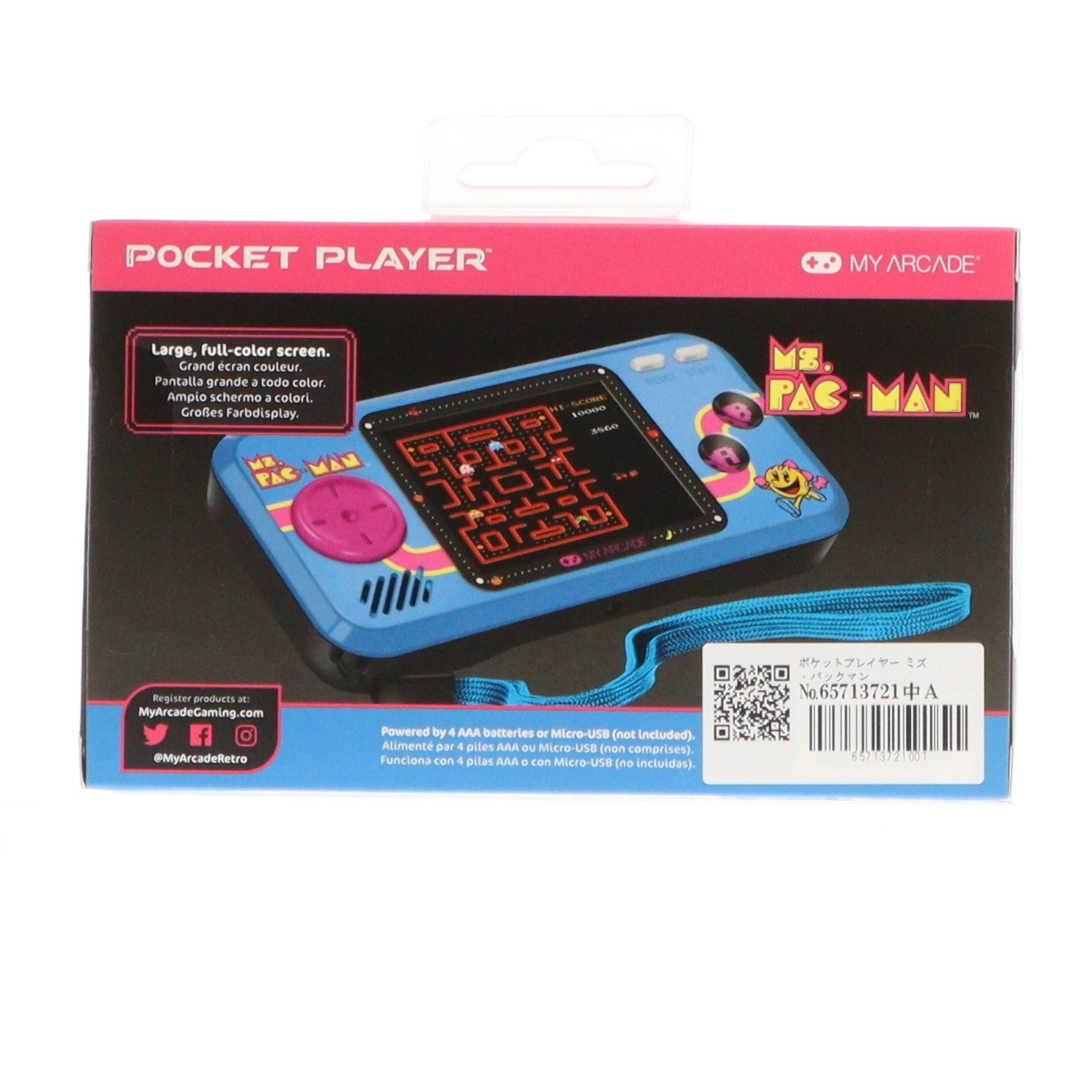 【中古即納】[ETC] (本体) ポケットプレイヤー ミズ・パックマン dreamGEAR(DGUNL-3242J)(20200610)