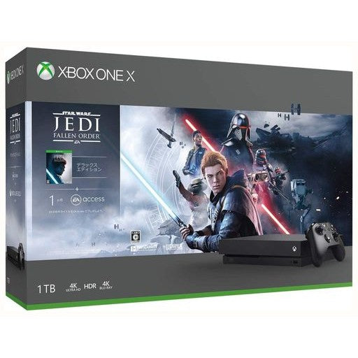 【中古即納】[XboxOne] (本体) Xbox One X 1TB Star Wars(スター・ウォーズ) ジェダイ:フォールン・オーダー デラックスエディション同梱版 日本マイクロソフト(CYV-00426)(20191115)
