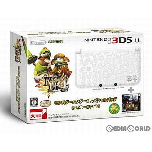 【中古即納】[お得品][B品][3DS] (本体)モンスターハンター4 スペシャルパック (アイルーホワイト 3DSLL本体同梱版)(SPR-S-WJCD)(20130914)