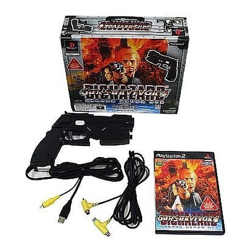 【中古即納】[PS2]ガンサバイバー 4 バイオハザード ヒーローズ ネバーダイ(GUN SURVIVOR4 BIOHAZARD HEROES NEVER DIE) WITH ガンコン2 カプコン (20030213)
