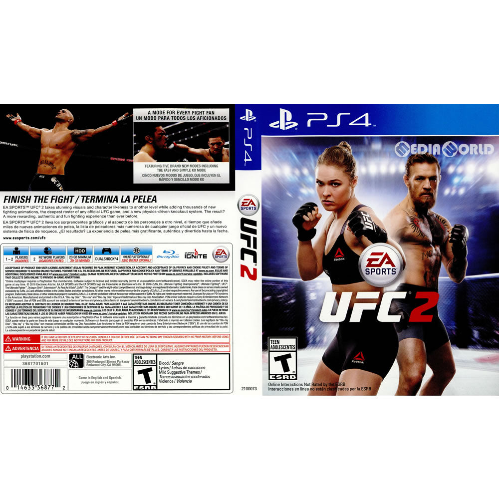 【中古即納】[お得品][表紙説明書なし][PS4]EA Sports(EAスポーツ) UFC 2 北米版(2100073) Electronic Arts (20160315)