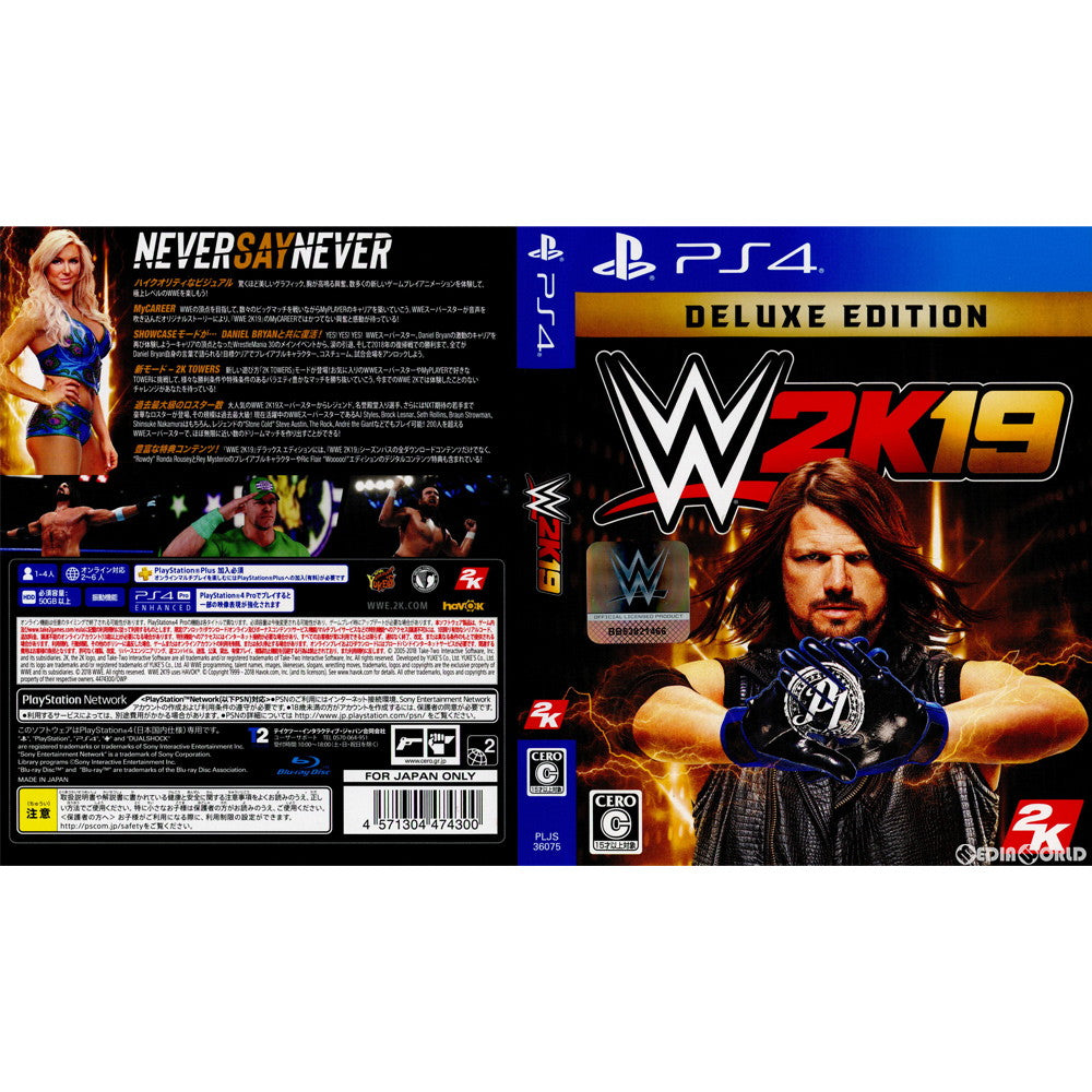 【中古即納】[表紙説明書なし][PS4] ゲオ限定 WWE 2K19 Deluxe Edition(20181005)