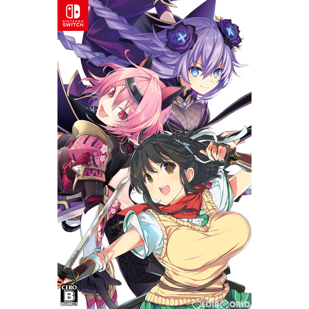 【中古即納】[お得品][表紙説明書なし][Switch]閃乱忍忍忍者大戦ネプテューヌ -少女達の響艶- ねぷねぷシノビ萌絵箱(限定版) コンパイルハート (20220317)