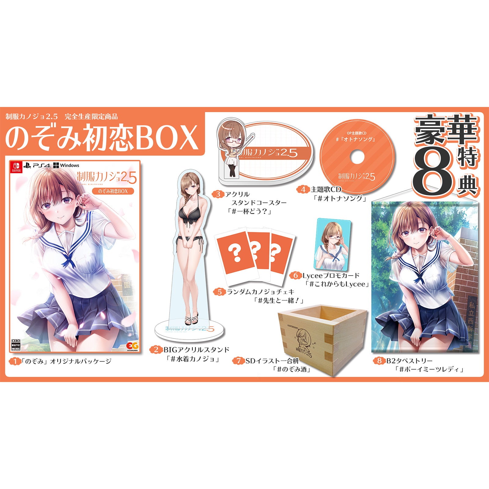 【新品即納】[Switch] 予約特典付(クリア色紙 #恋の始まり 制服カノジョ2.5 のぞみ初恋BOX(限定版) エンターグラム(20250828)