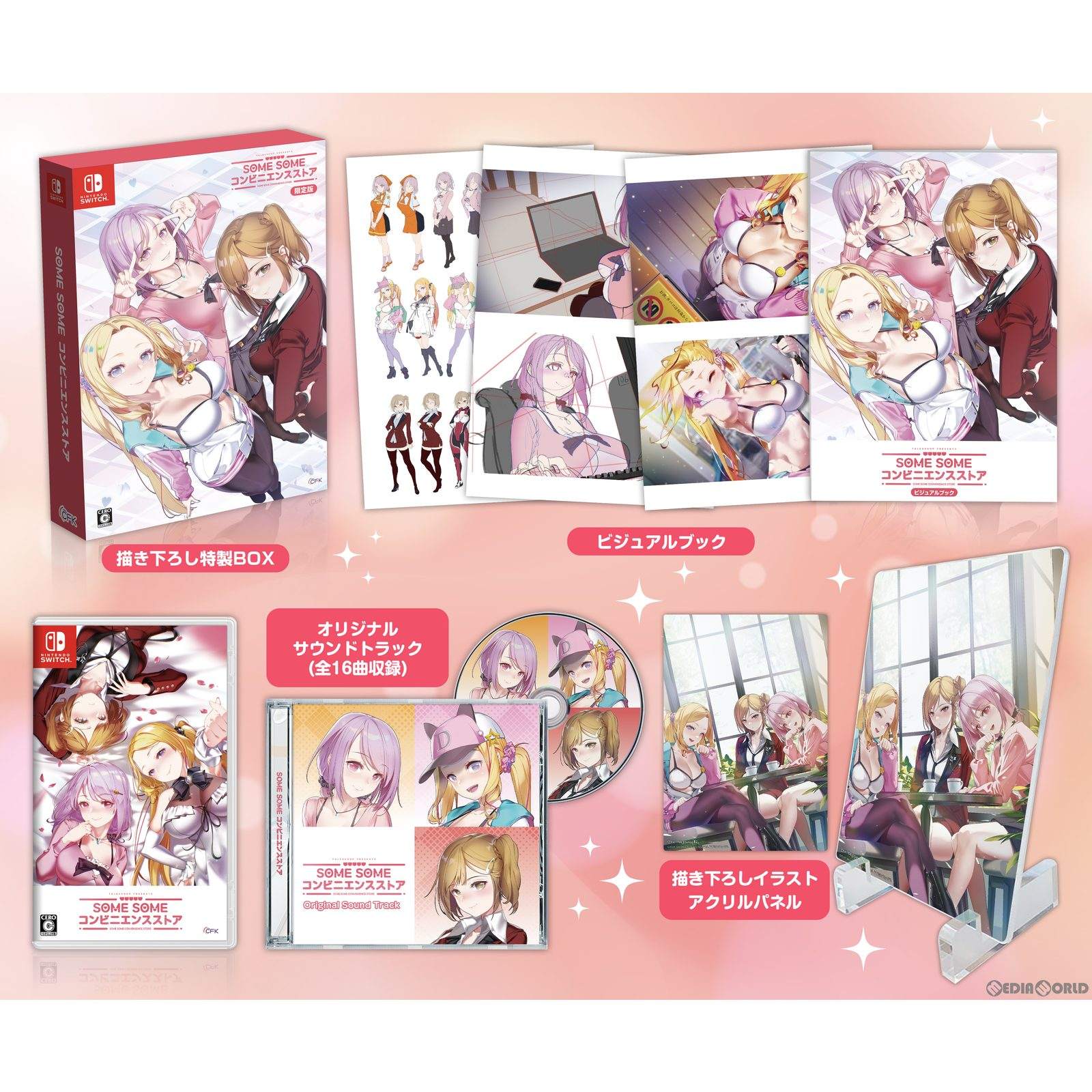 【新品即納】[Switch]予約特典付(ヒロイン達のキャラクターソングCD) SOME SOME コンビニエンスストア(サムサム CONVENIENCE STORE) 初回限定版 CFK (20240808)