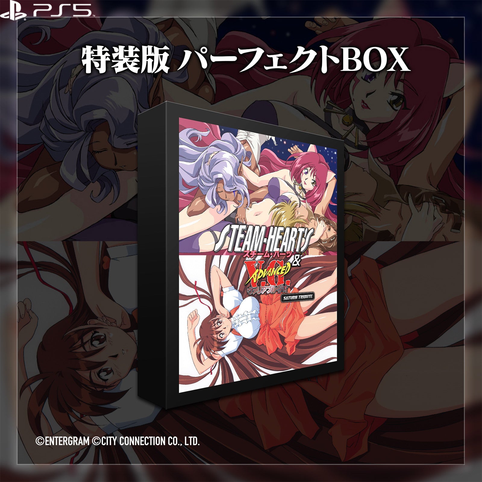 【新品即納】[PS5] 予約特典付(技表リーフレット) スチーム・ハーツ&アドヴァンスト ヴァリアブル・ジオ サターントリビュート 特装版 パーフェクトBOX(限定版) シティコネクション(20250529)