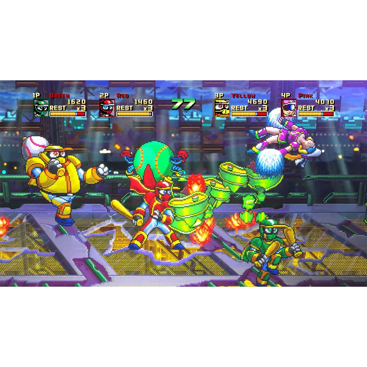 【予約前日出荷】[Switch2] 予約特典付(CD付き公式ファンブック野球格闘名鑑) 野球格闘リーグマン Bases Loaded(ベーシスローデッド) シティコネクション(20261210)